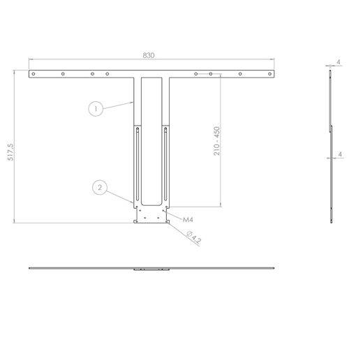 HAGOR - Poly Display-Adapter 75 - 86""