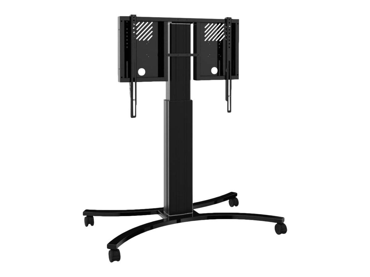 Celexon Expert Adjust-4286MB - Wagen - für Flachbildschirm - eloxiertes Aluminium - Schwarz, RAL 9005 - Bildschirmgröße: von 106,7 cm (ab 42")