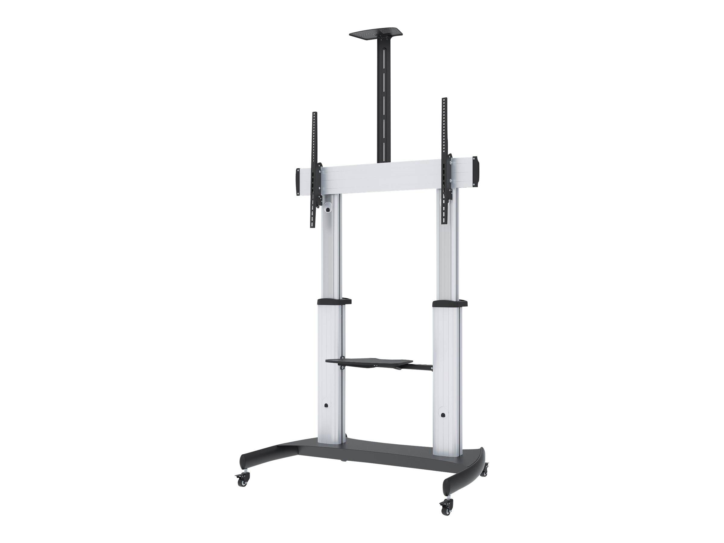 Manhattan TV & Monitor Mount, Trolley Stand, 1 screen, Screen Sizes: 60-100"", Silver/Black, VESA 200x200 to 800x600mm, M