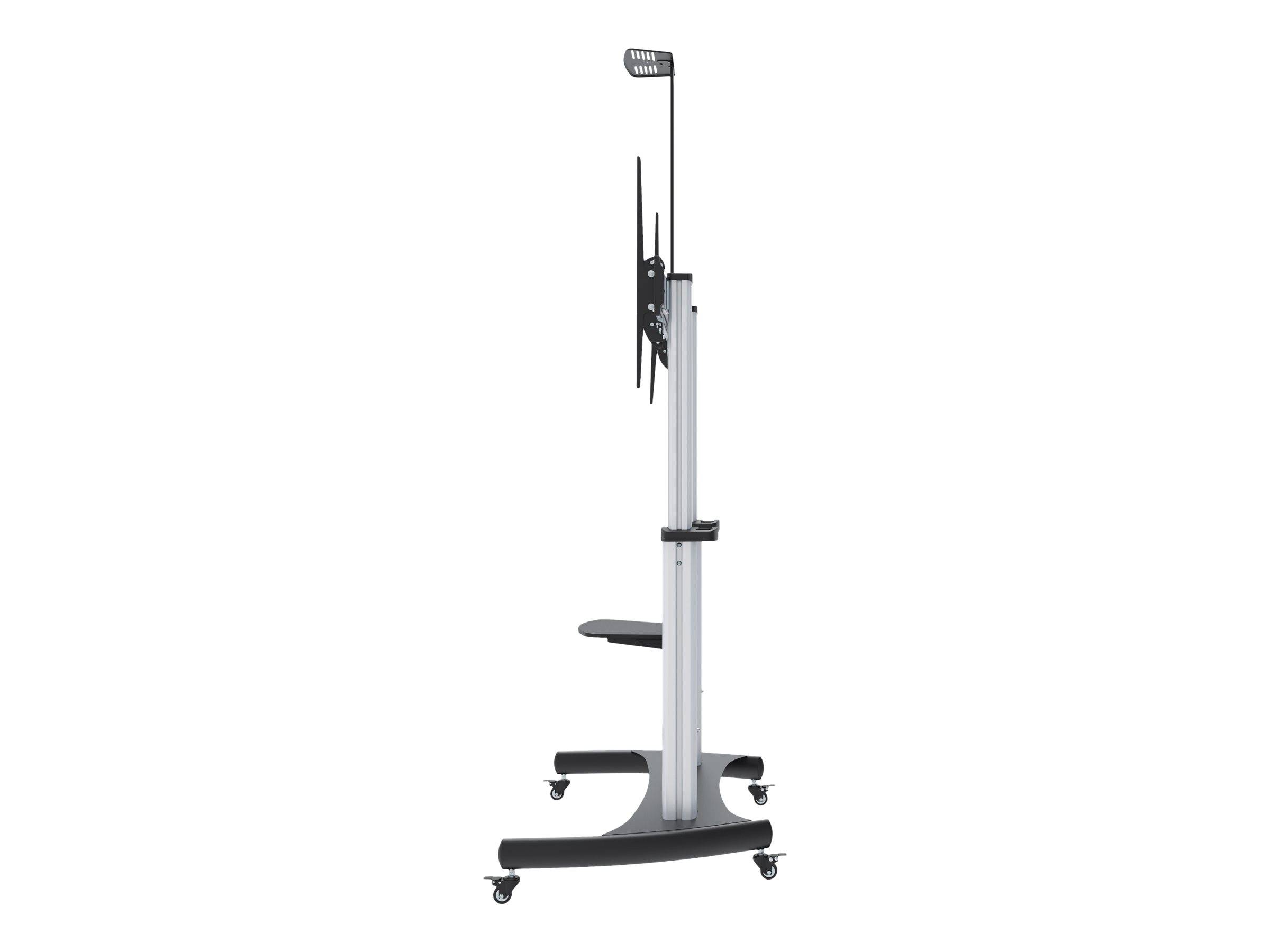 Manhattan TV & Monitor Mount, Trolley Stand, 1 screen, Screen Sizes: 60-100"", Silver/Black, VESA 200x200 to 800x600mm, M