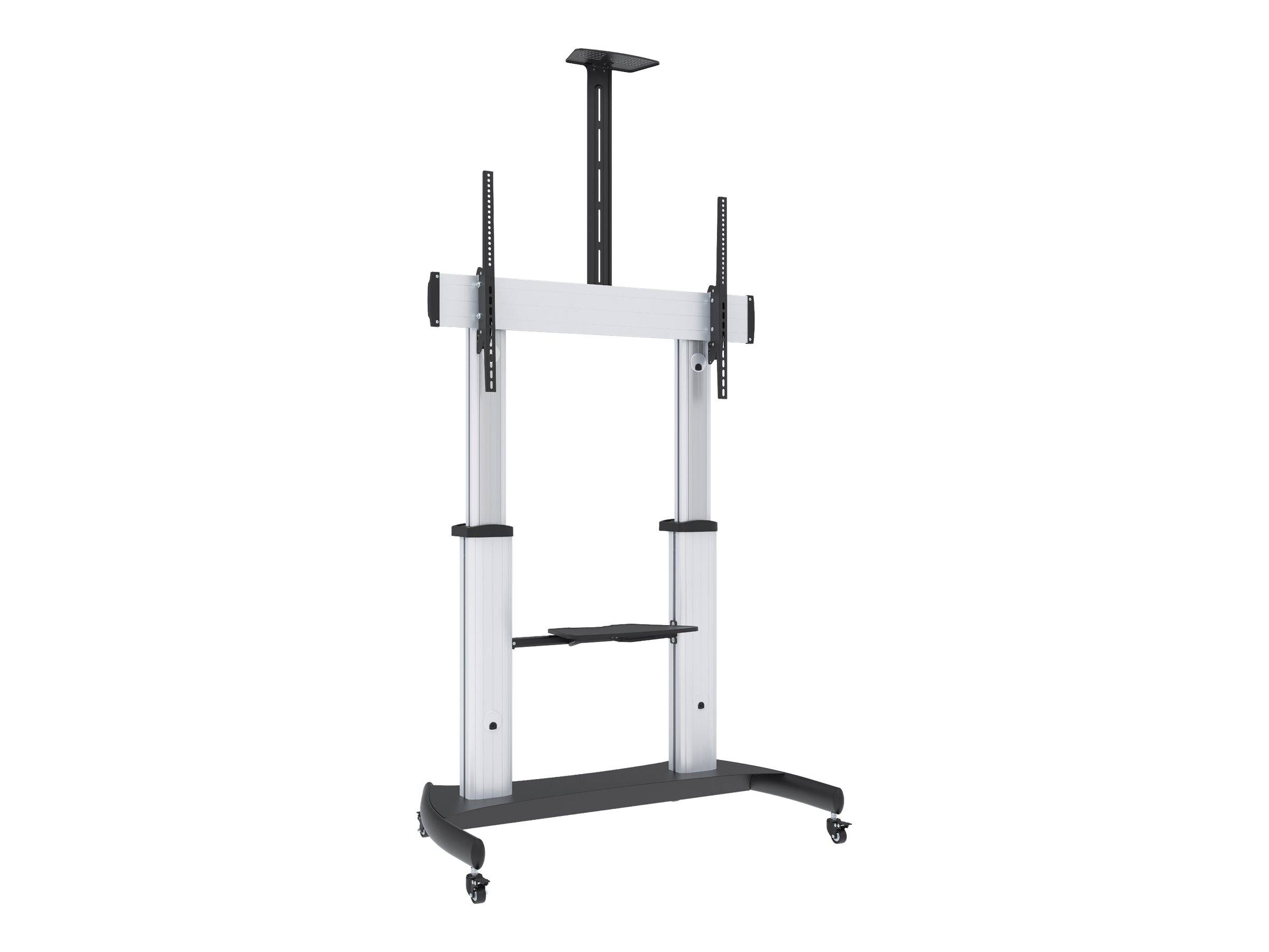 Manhattan TV & Monitor Mount, Trolley Stand, 1 screen, Screen Sizes: 60-100"", Silver/Black, VESA 200x200 to 800x600mm, M