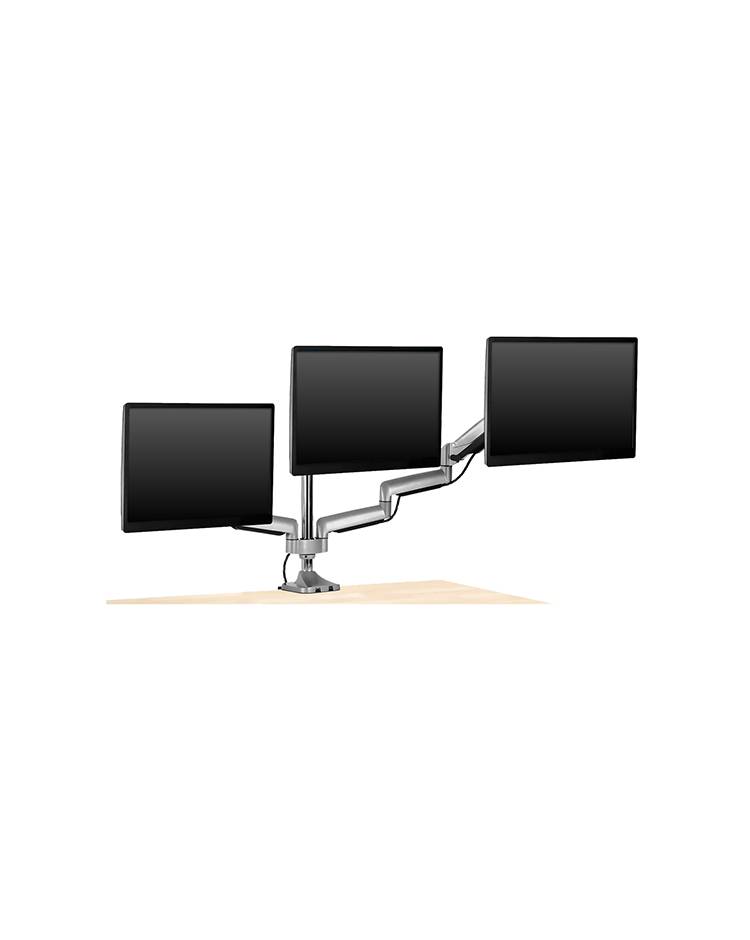 IB-MS505-TI, Monitorständer mit Tischhalterung für drei Monitore bis zu 32’’ (81 cm) und USB/Audio Unterstützung