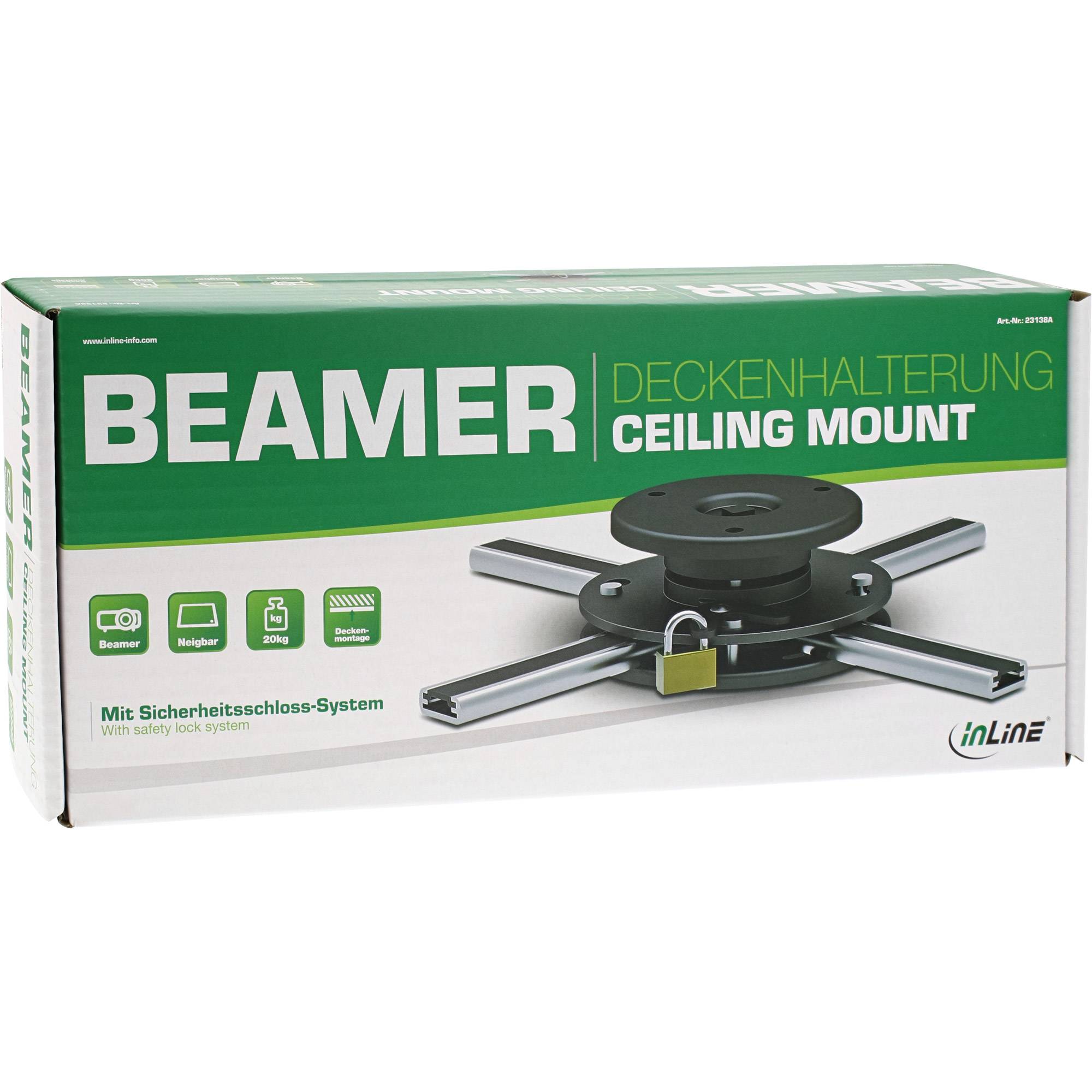 INLINE - Deckenhalterung für Beamer - max. 20kg