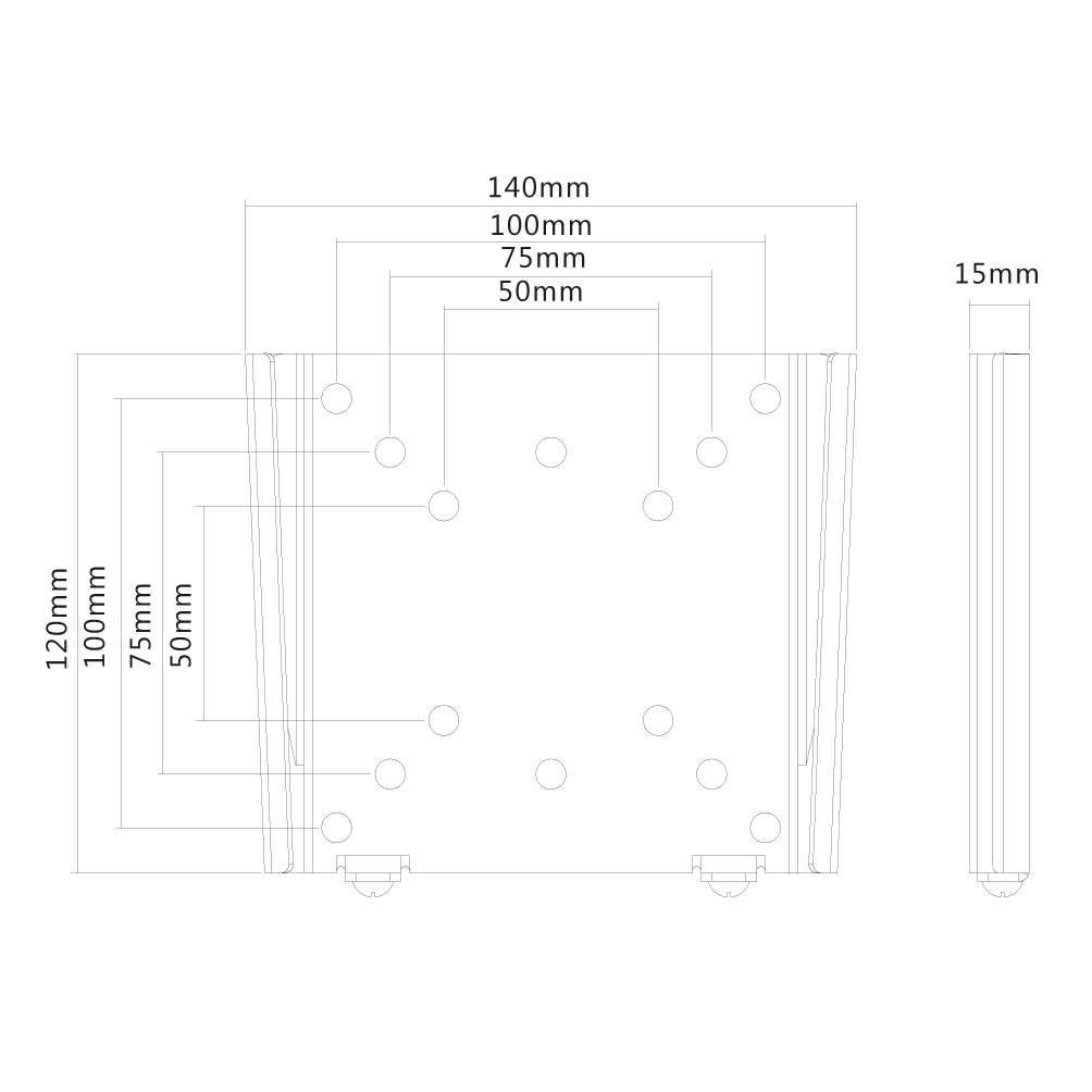 Neomounts Monitor-Wandhalterung FPMA-W25BLACK 1 Display(s) 25,4cm (10") - 76,2cm (30") Schwarz
