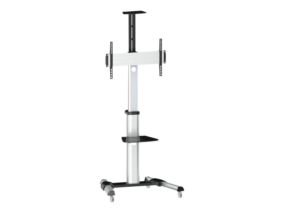 InLine - Wagen für TV - verriegelbar - Schwarz - Bildschirmgröße: 94-178 cm (37"-70")