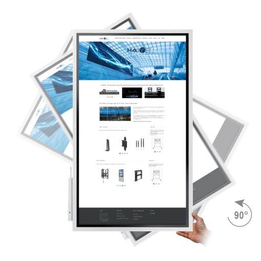 Hagor Drehbare Wandhalterung für SAMSUNG WM55H/R/B (Flip) - drehbar -90° - neigbar 0°/2,5°/5° - Wandabstand 67mm - max.
