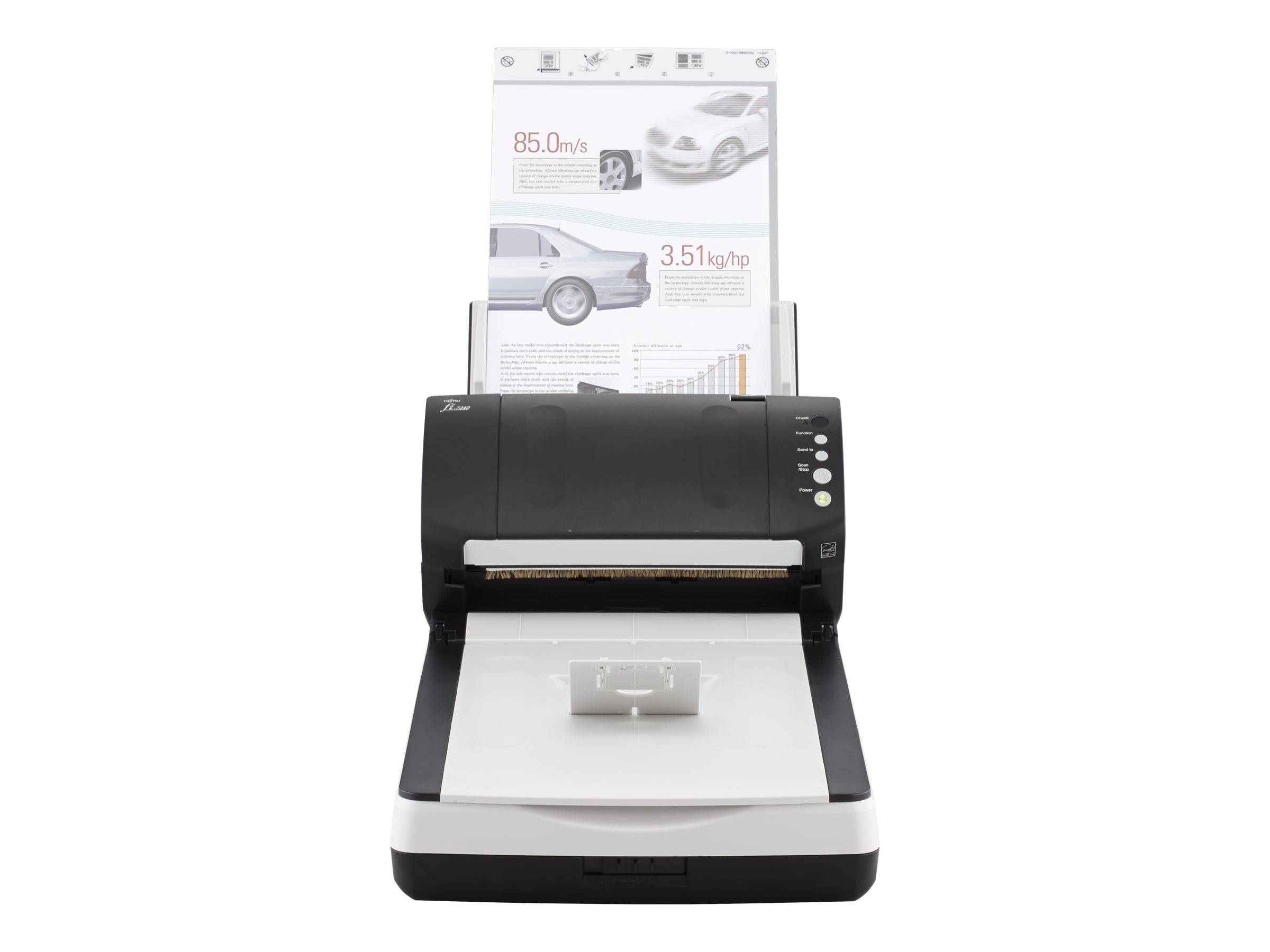 Fujitsu fi-7240 - Dokumentenscanner - Triple CCD - Duplex - 216 x 355.6 mm - 600 dpi x 600 dpi - bis zu 40 Seiten/Min. (einfarbig)