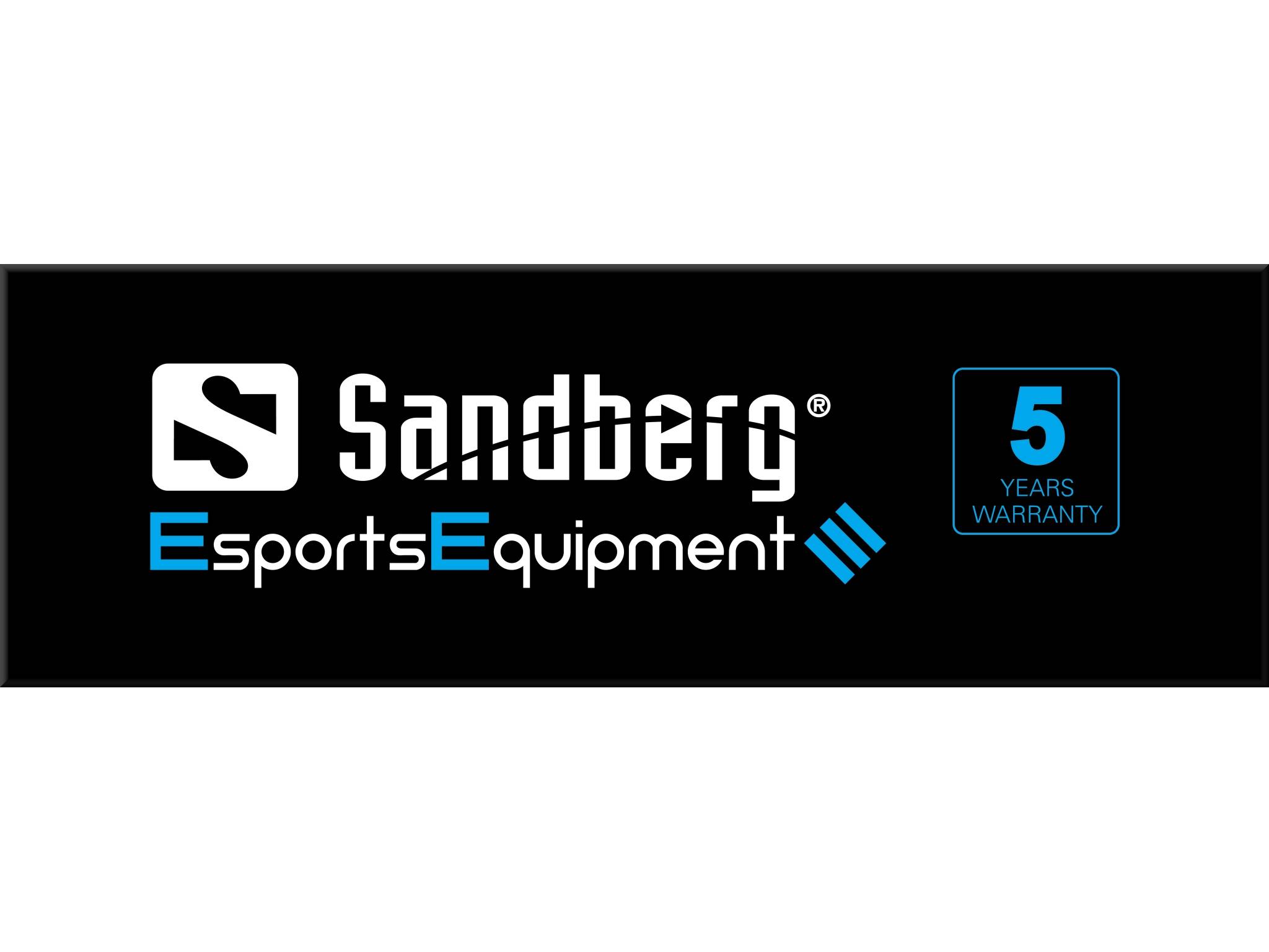 Sandberg Header for Alu Slatwall Esport, Schwarz, Blau, Weiß, Polystyrene