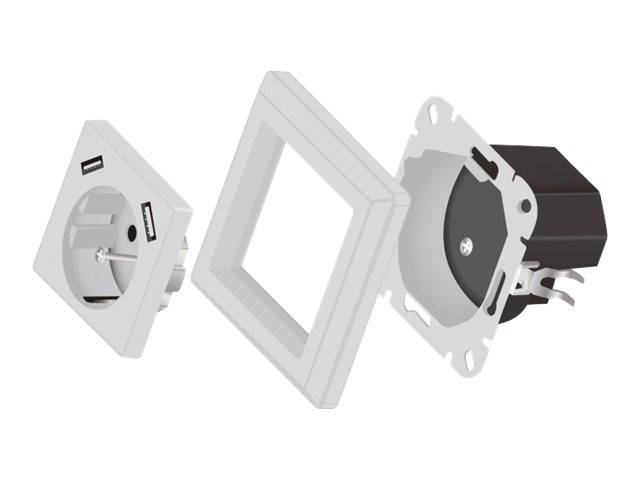 DeLOCK - Steckdose - 2P+E - Typ F, USB - einfach