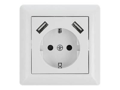 DeLOCK - Steckdose - 2P+E - Typ F, USB - einfach