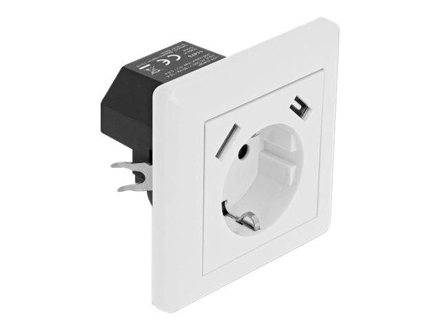 DeLOCK - Steckdose - 2P+E - Typ F, USB - einfach