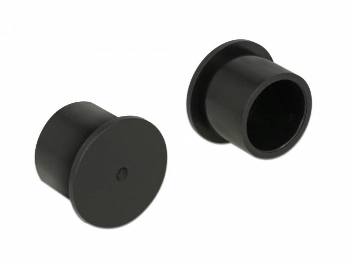 DeLOCK F jack - Staubschutzhaube - Schwarz (Packung mit 10)