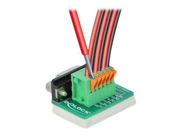 DeLOCK - Serieller Adapter - DB-9 (W) bis 6-poliger Anschlussblock