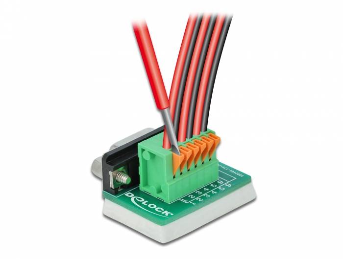 DeLOCK - Serieller Adapter - DB-9 (W) bis 6-poliger Anschlussblock