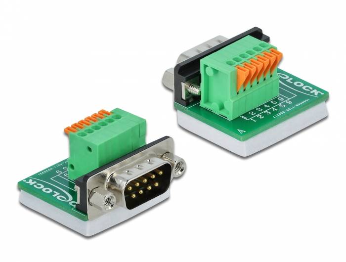 DeLOCK - Serieller Adapter - DB-9 (M) bis 6-poliger Anschlussblock