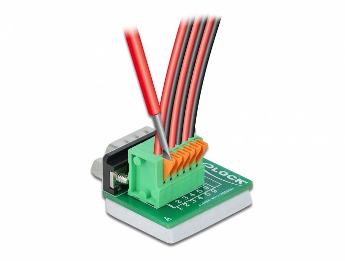 DeLOCK - Serieller Adapter - DB-9 (M) bis 6-poliger Anschlussblock