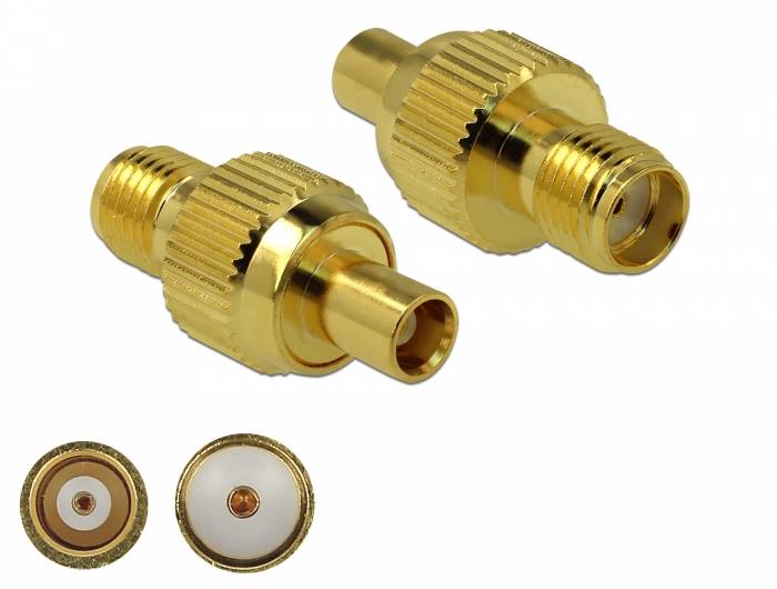 Delock - RF-Adapter - SMA weiblich bis MCX weiblich