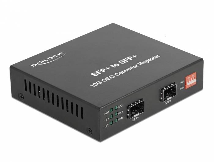 DeLOCK Media Converter 10GBase-R SFP+ to SFP+