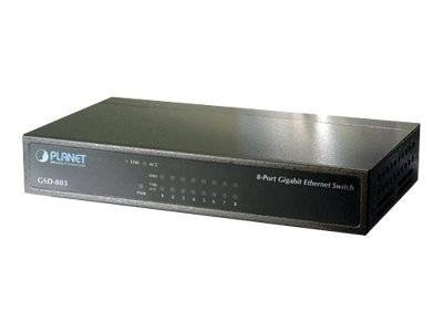 PLANET GSD-803 - Switch - 8 x 10/100/1000 - Desktop