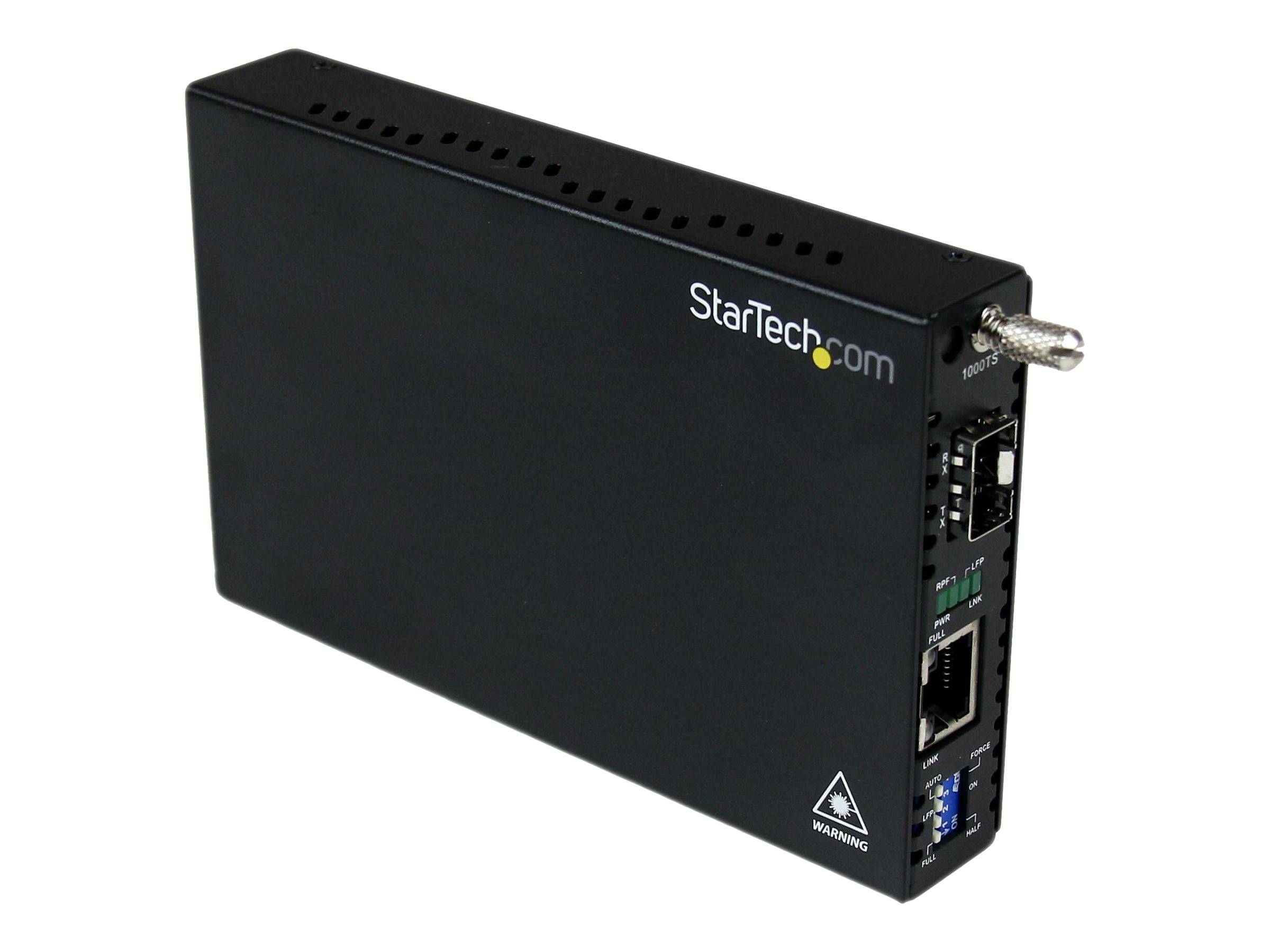 StarTech.com Gigabit Ethernet LWL / Glasfaser Medienkonverter mit SFP - 1000 Mbit/s Multimode Gigabit Ethernet Medienkon