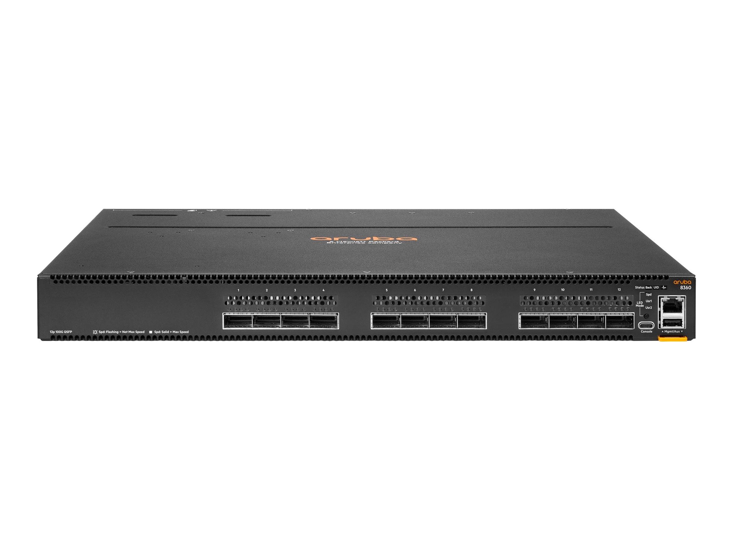HPE Aruba 8360-12C - Switch - L3 - managed - 12 x 100 Gigabit QSFP28 / 40 Gigabit QSFP+