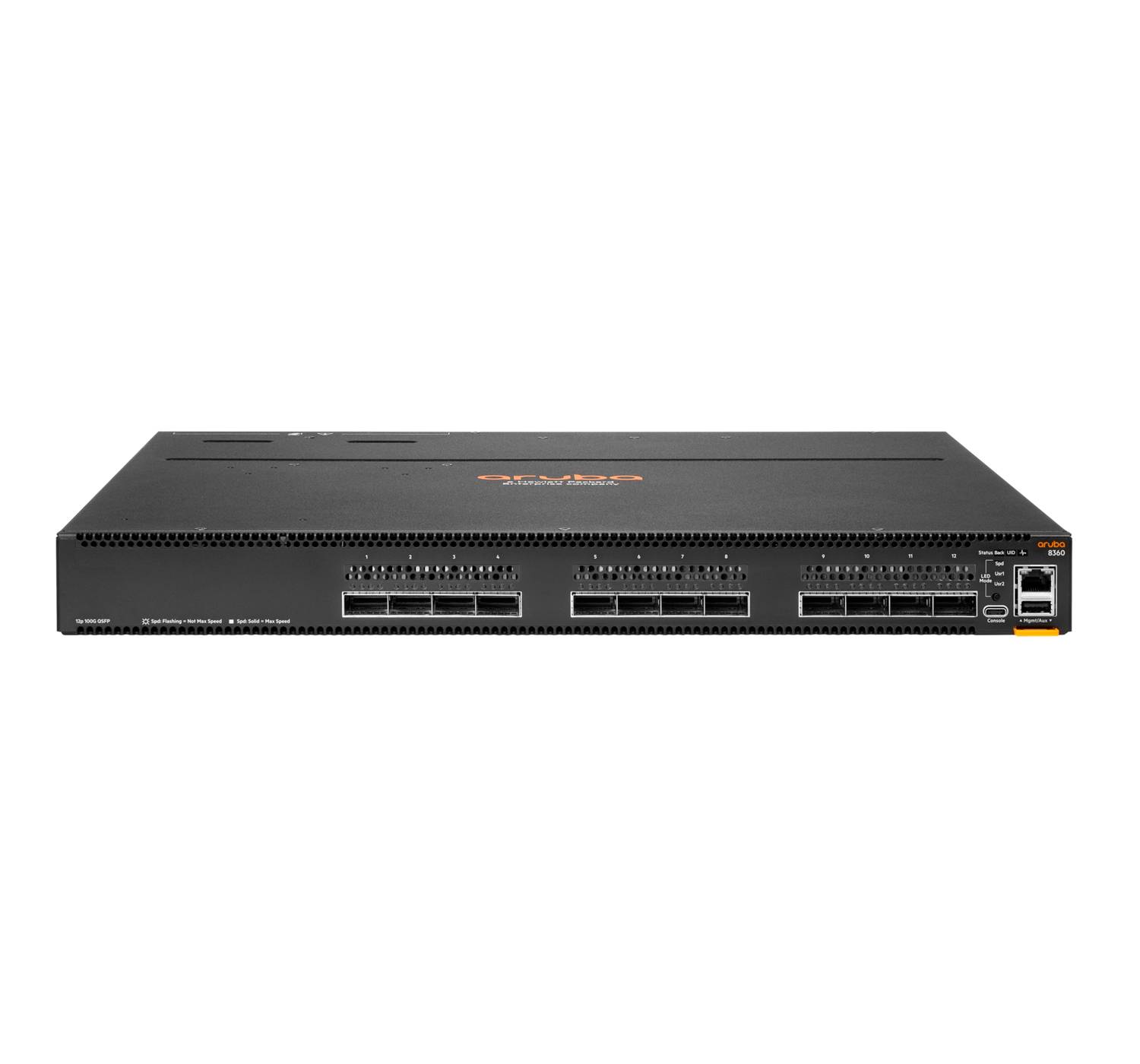 HPE Aruba 8360-12C - Switch - L3 - managed - 12 x 100 Gigabit QSFP28 / 40 Gigabit QSFP+