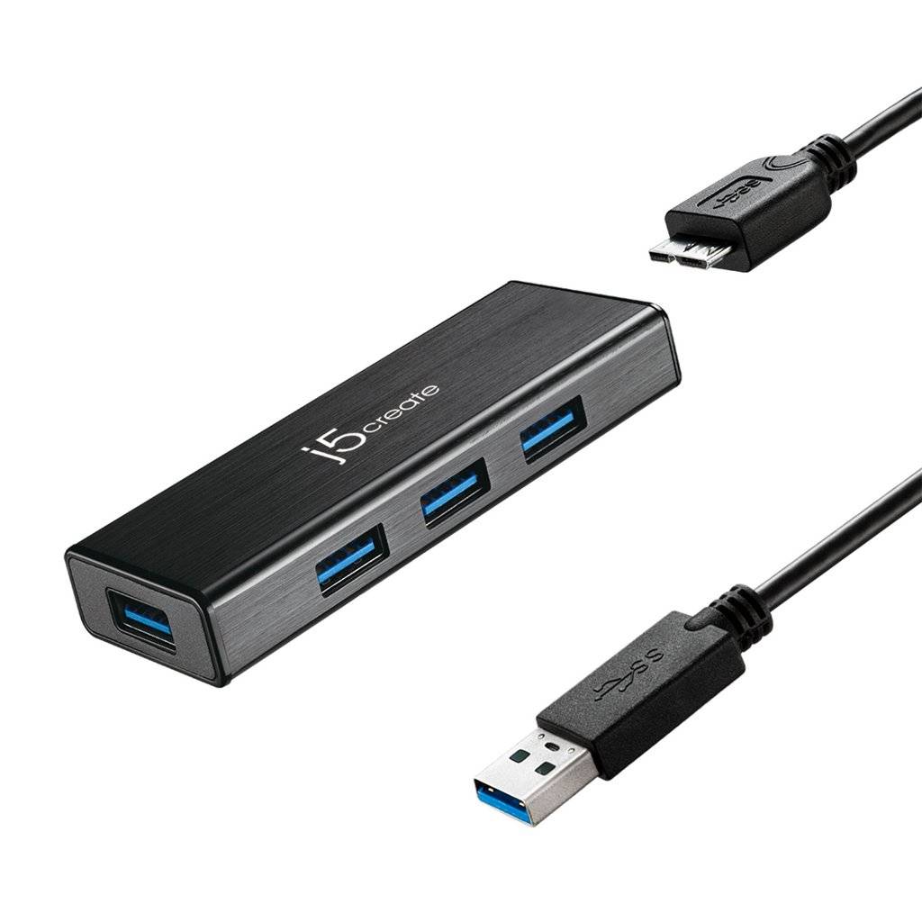 j5create JUH340 - Hub - 4 x SuperSpeed USB 3.0
