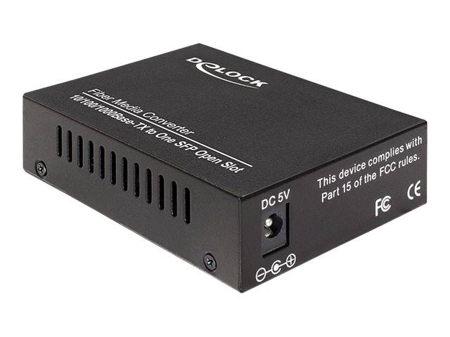 Delock Media Converter 1000Base-T to SFP - Medienkonverter - 1GbE - 10Base-T, 1000Base-LX, 1000Base-SX, 100Base-TX, 1000Base-T - RJ-45 / SFP