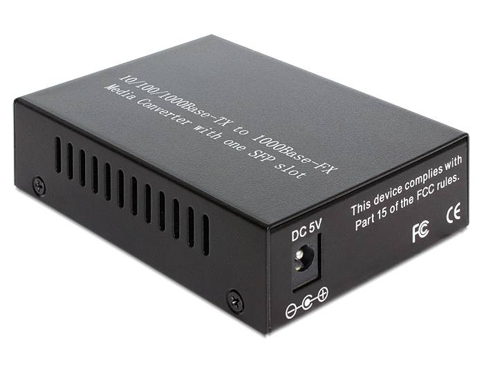 DeLOCK Media Converter 1000Base-T to SFP - Medienkonverter - GigE - 10Base-T, 1000Base-LX, 1000Base-SX, 100Base-TX, 1000Base-T - RJ-45 / SFP
