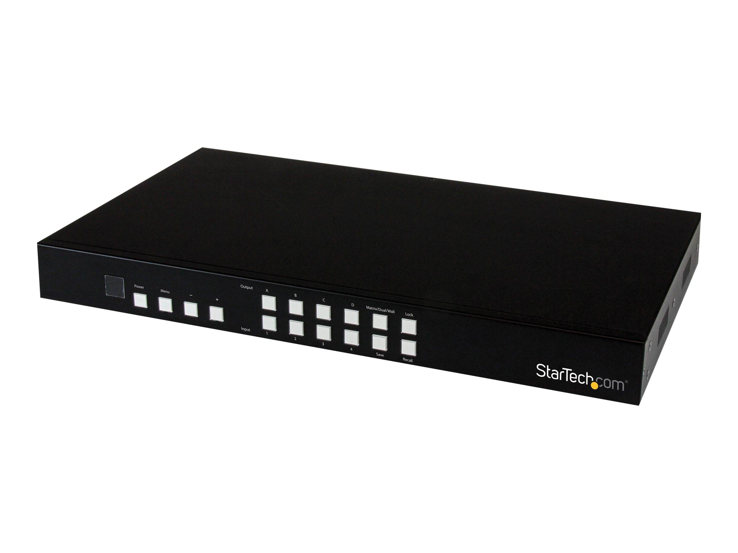 StarTech.com 4x4 HDMI Matrix Switch mit Bild und Bild Multiviewer o. Videowand
