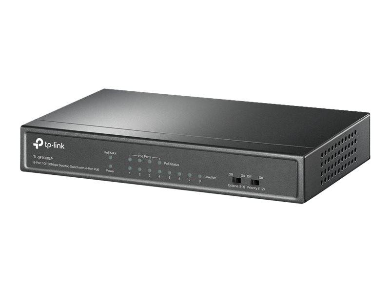 TP-Link TL-SF1008LP - V1 - Switch - unmanaged - 8 x 10/100 (4 PoE)
