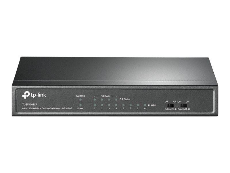 TP-Link TL-SF1008LP - V1 - Switch - unmanaged - 8 x 10/100 (4 PoE)