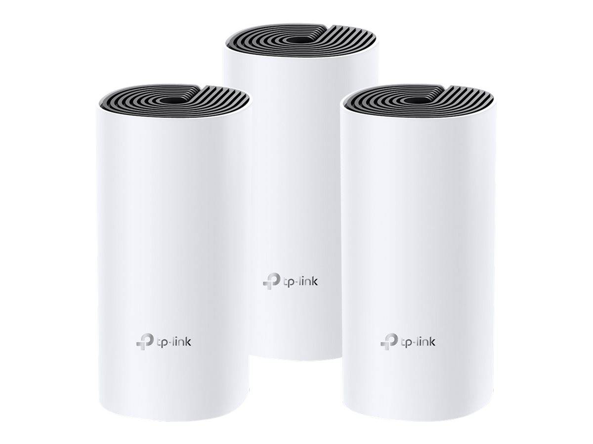 TP-Link Deco M4 Mesh WLAN Set (3er Pack), AC1200 Dual Band Router & Repeater Weiß