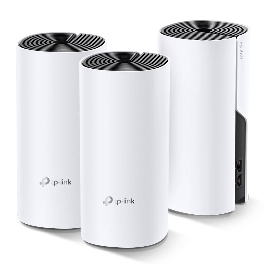 TP-Link Deco M4 Mesh WLAN Set (3er Pack), AC1200 Dual Band Router & Repeater Weiß