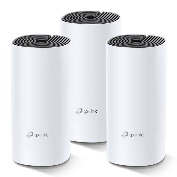 TP-Link Deco M4 Mesh WLAN Set (3er Pack), AC1200 Dual Band Router & Repeater Weiß