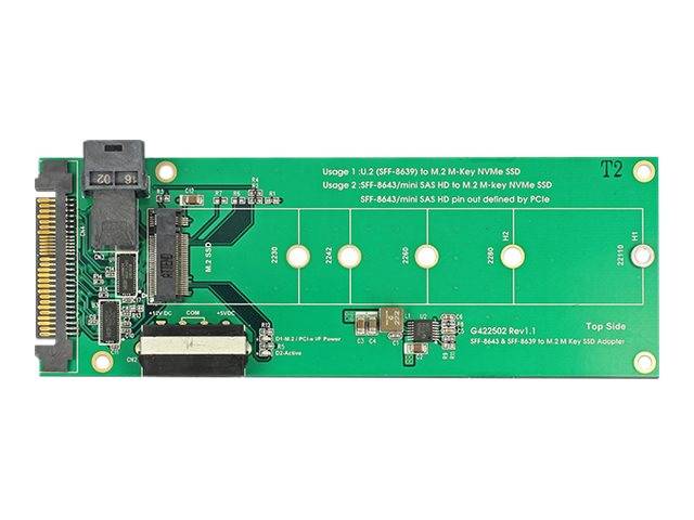 DeLOCK Converter U.2 SFF-8639 / SFF-8643 NVMe > 1 x M.2 Key M