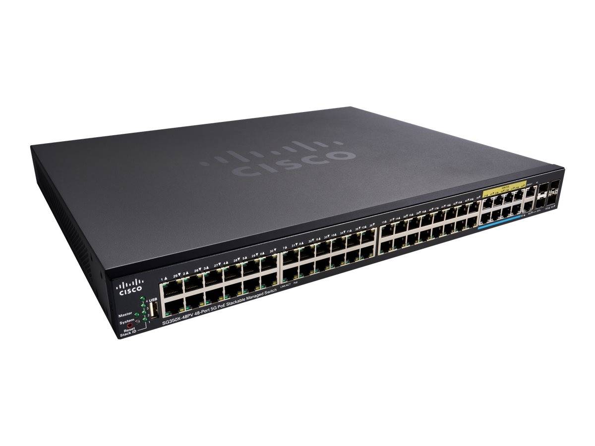 Cisco Small Business SG350X-48PV - Switch - managed - 40 x 10/100/1000 (PoE+)