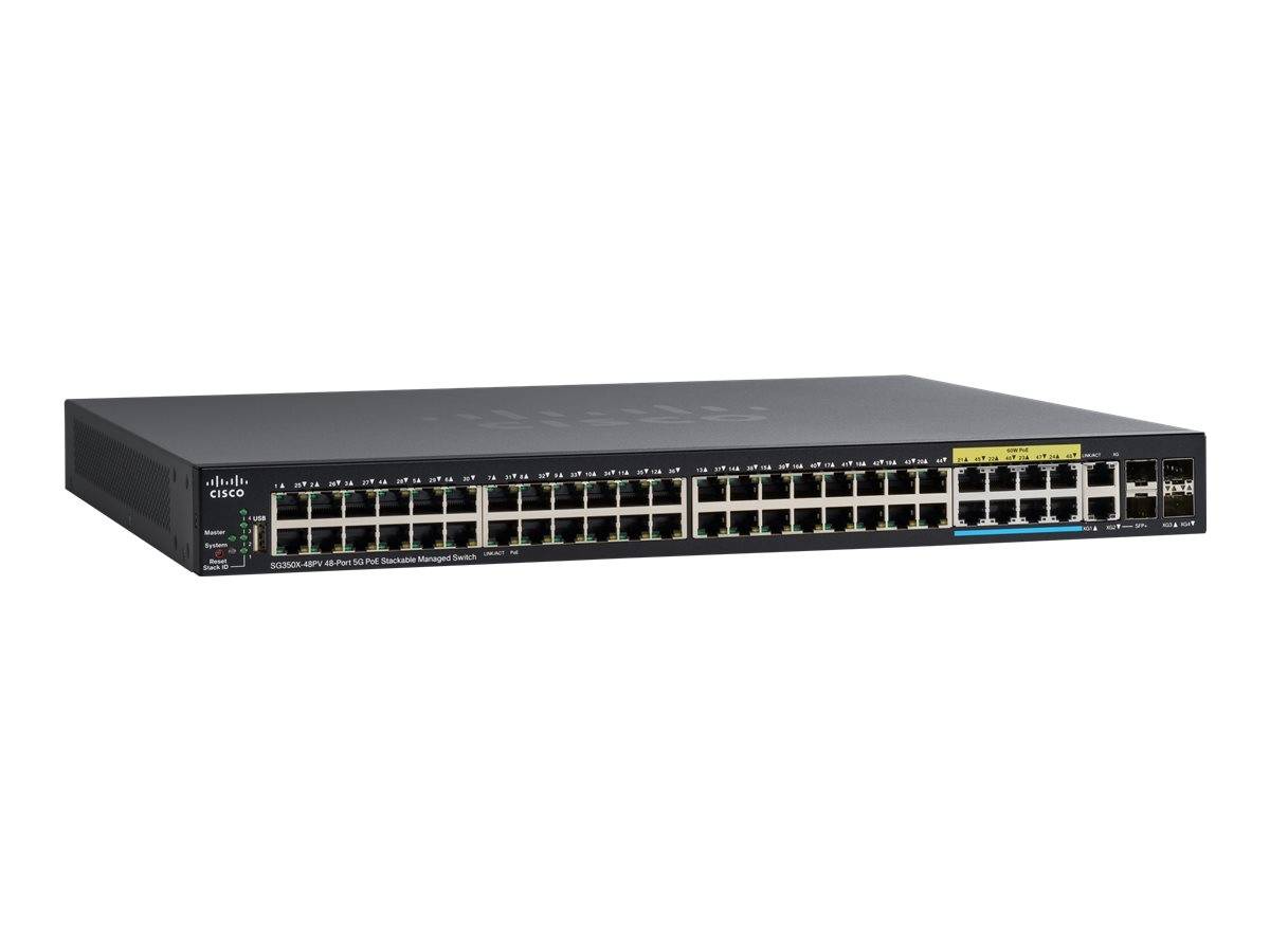 Cisco Small Business SG350X-48PV - Switch - managed - 40 x 10/100/1000 (PoE+)