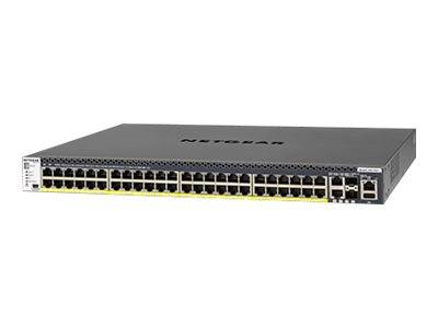 NETGEAR M4300-52G-PoE+ - Switch - L3 - managed - 2 x 10/100/1000/10000 + 2 x 10 Gigabit SFP+ + 48 x 10/100/1000 (PoE+)