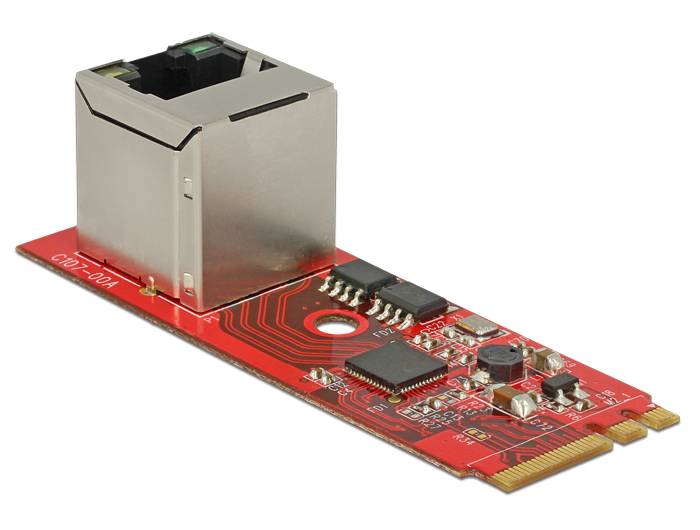DeLock Converter M.2 Key A+E male > 1 x Gigabit LAN vertical
