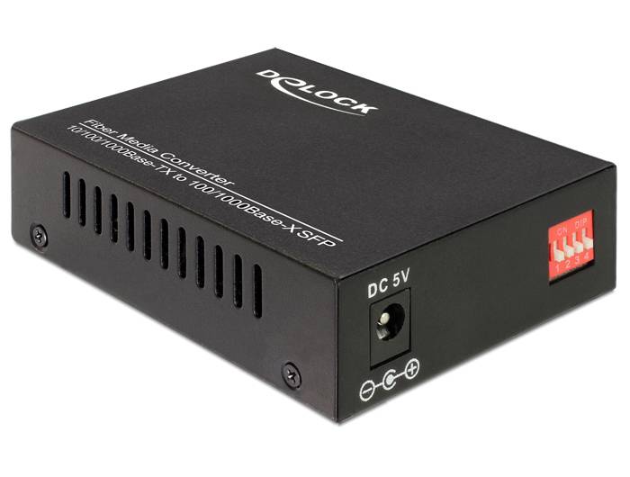 DeLOCK Delock Media Converter 10/100/1000Base-T to 100/1000Base-X SFP - Medienkonverter - GigE - 10Base-T, 100Base-TX, 1000Base-T, 1000Base-X