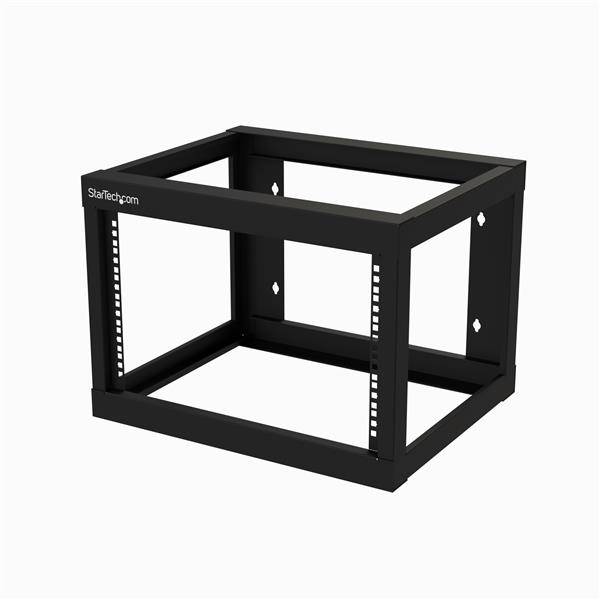StarTech.com 6HE 19 Zoll Wand Netzwerk Rack - 2 Pfosten, 48cm tief mit offener Rahmen, für AV/IT/Kommunikation/Patch Pan