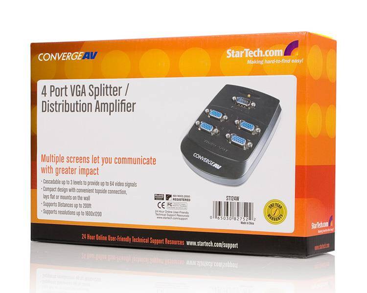 StarTech.com VideoView 4 Port VGA Video Splitter