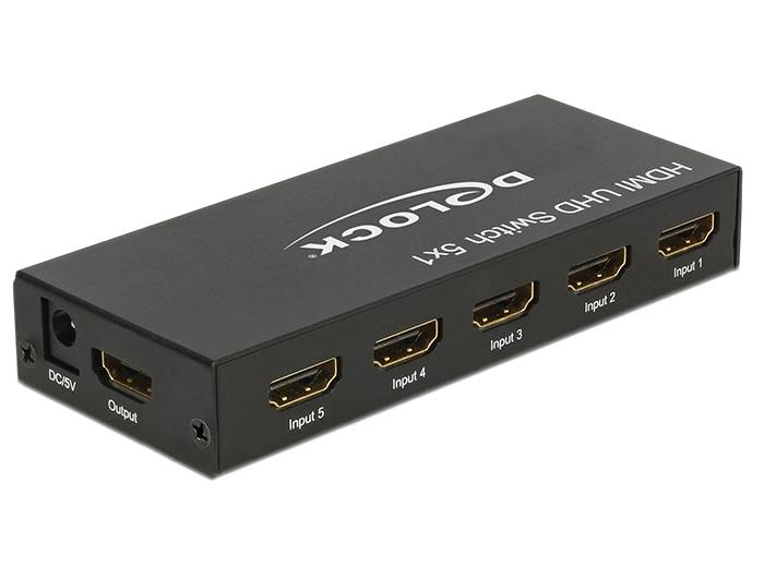 DeLock HDMI UHD Switch 5 x HDMI in > 1 x HDMI out 4K