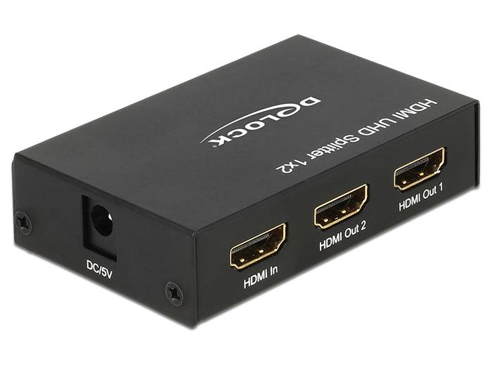 DeLock HDMI UHD Splitter 1 x HDMI in > 2 x HDMI out 4K