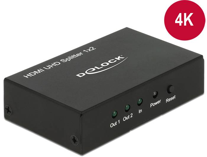 DeLock HDMI UHD Splitter 1 x HDMI in > 2 x HDMI out 4K