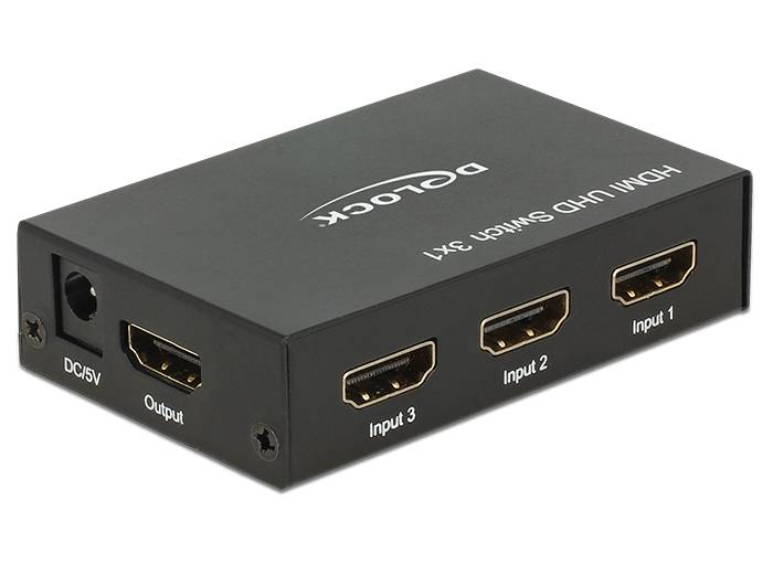 DeLock HDMI UHD Switch 3 x HDMI in > 1 x HDMI out 4K