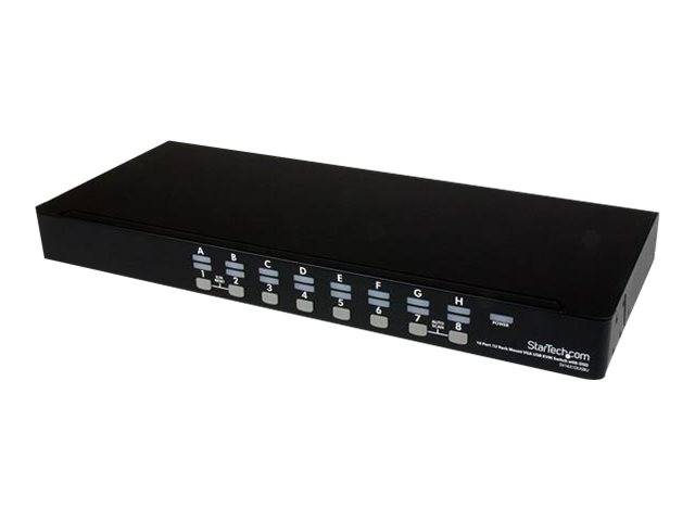 StarTech.com 16 Port 1HE USB VGA KVM Switch mit OSD zur Rack-Montage inkl. Kabeln