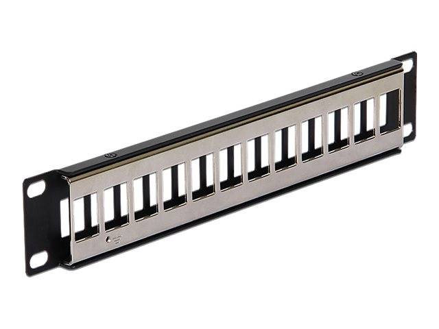 DeLOCK Keystone Patch Panel - Patch Panel - Schwarz - 1U - 25.4 cm (10")