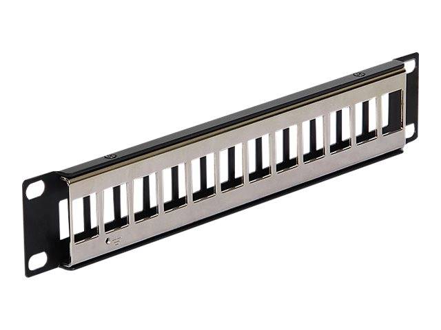 DeLOCK Keystone Patch Panel - Patch Panel - Schwarz - 1U - 25.4 cm (10")